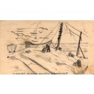 NJ Beach Haven Fishing Boats Hand-Drawn