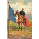 French Flag Colonel of Infantry on Horse