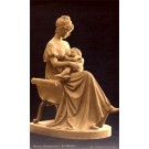 Statue of Nursing Mother with Baby Real Photo