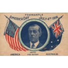 President Wilson WWI Australian American Flags