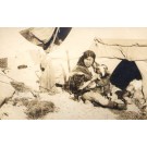 Alaska Eskimo Mother Nursing Baby Tent Real Photo