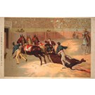 Bullfighting Bull Taken Away by Horses