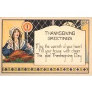 Maid Holding Candle Turkey on Plate