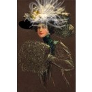 Lady in Hat Real Feather Felt