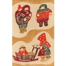 Children in Winter Woodblock