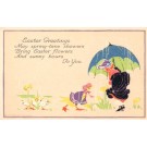 Child Meeting Dressed Duck Rain Poem Volland #5610