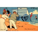 Gentleman Admiring Bathing Beauties Browne Comic