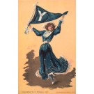 Yale College Girl with Banner