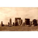 UK Stonehenge from South Tourists Real Photo