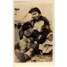 Alaska Eskimo Mother Nursing Two Babies Real Photo