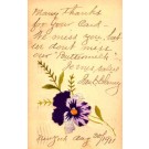 Embroidered Silk Flower Pansy