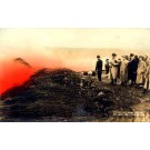 Hawaii Tourists at Volcano Real Photo