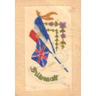 Embroidered Silk British French Flags