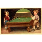 Clever Boys Playing Billiards