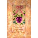 Embroidered Silk Flower Pansy