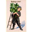 Girl Chimney Sweep Holding Shamrocks