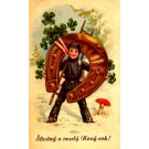 Chimney Sweep with Huge Horseshoe New Year