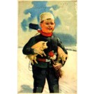 Chimney Sweep Holding Two Piglets