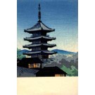 Pagoda Woodblock Print