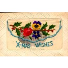 Embroidered Silk Christmas French