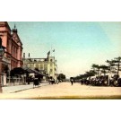 Man-Drawn Carriages Hand-Tinted Japanese