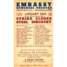 Advert Embassy Theatre Strike Closes Steel