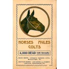 Advert Horse Mule Sale 1909