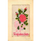 Rose Woven Silk Greeting