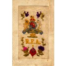 Embroidered Silk Lion RFA Crown WWI