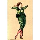 Art Deco Lady in Green