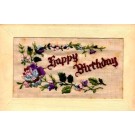 Embroidered Silk Rose Birthday