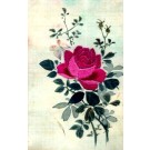 Embroidered Silk Rose Butterfly