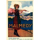 Malmedy Girl Rose Travel Poster